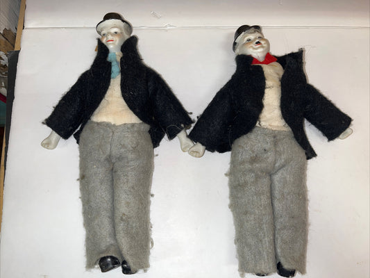 Vintage Price Product Laurel and Hardy Porcelain Dolls 11”