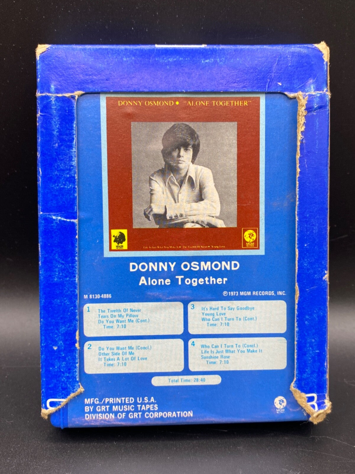 Vintage 8 Track Donny Osmond Alone Together