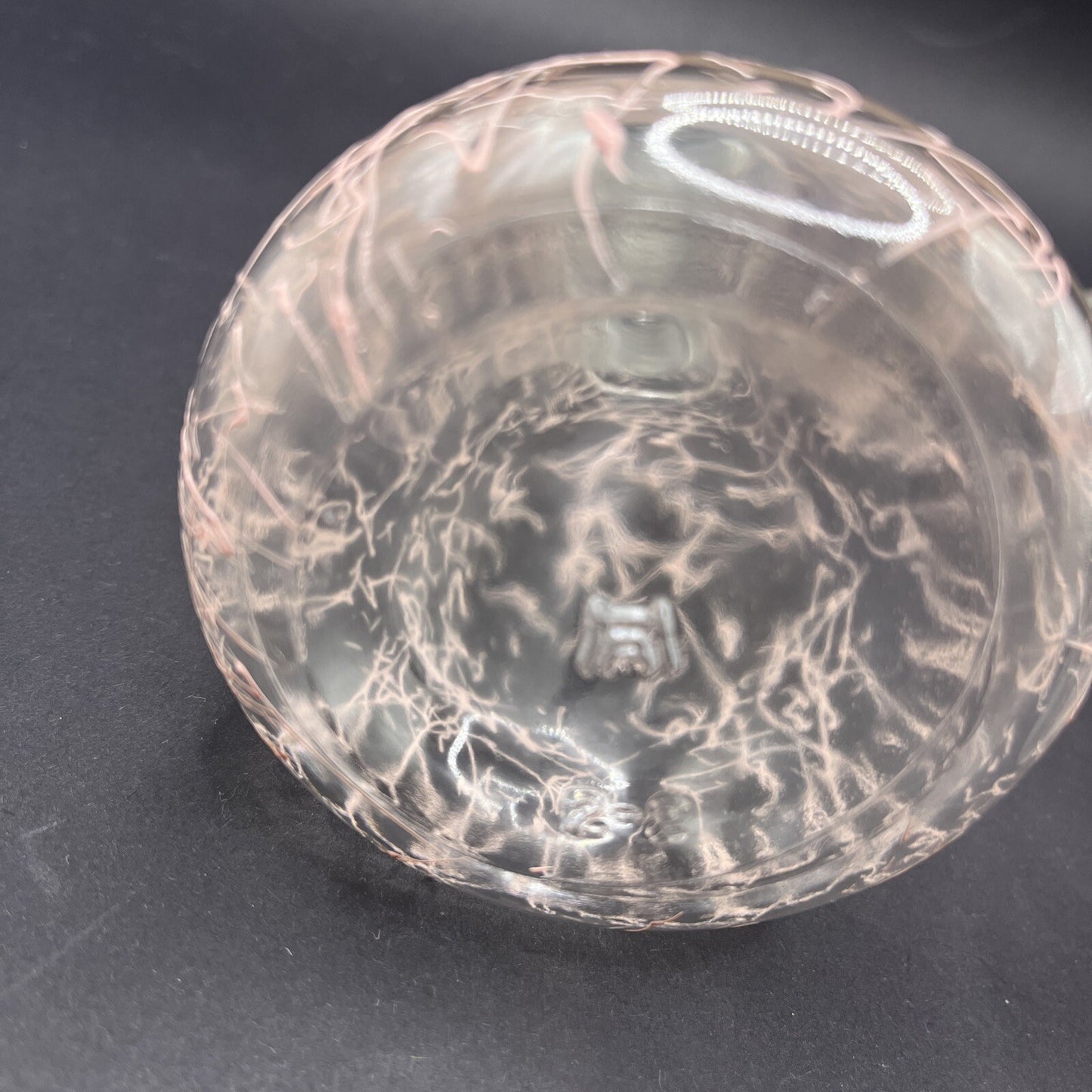 Rare 1950's Heisey Spider Web Pink Oil & Vinegar Bottles