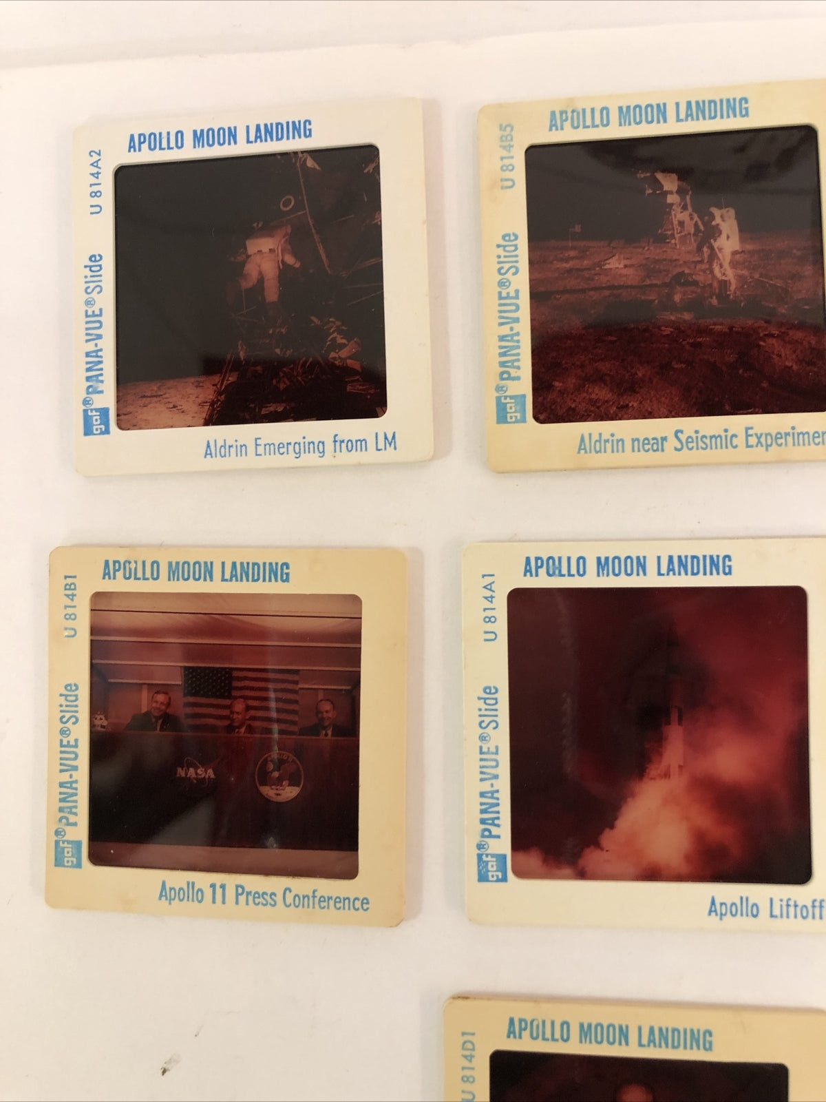 Apollo Moon Landings 19 Color Slides Pana-Vue 