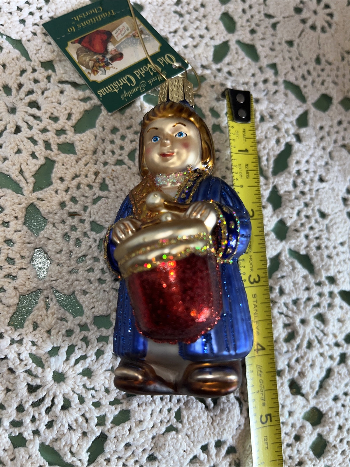 Vintage Little Drummer Boy Mercury Glass Christmas Ornament
