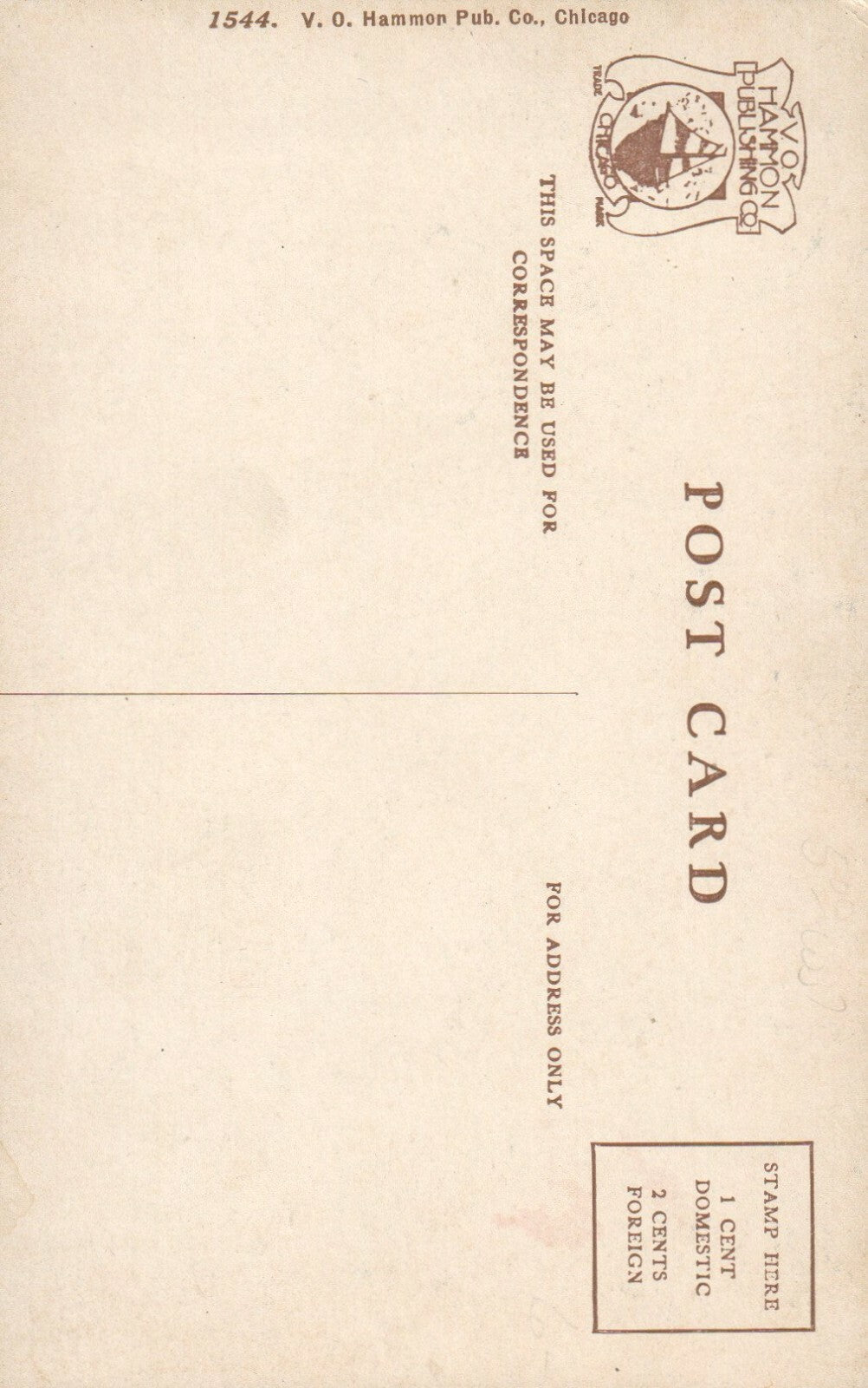 Bay View House and Glimpse of Lake, Bay View Michigan Mich MI Postcard