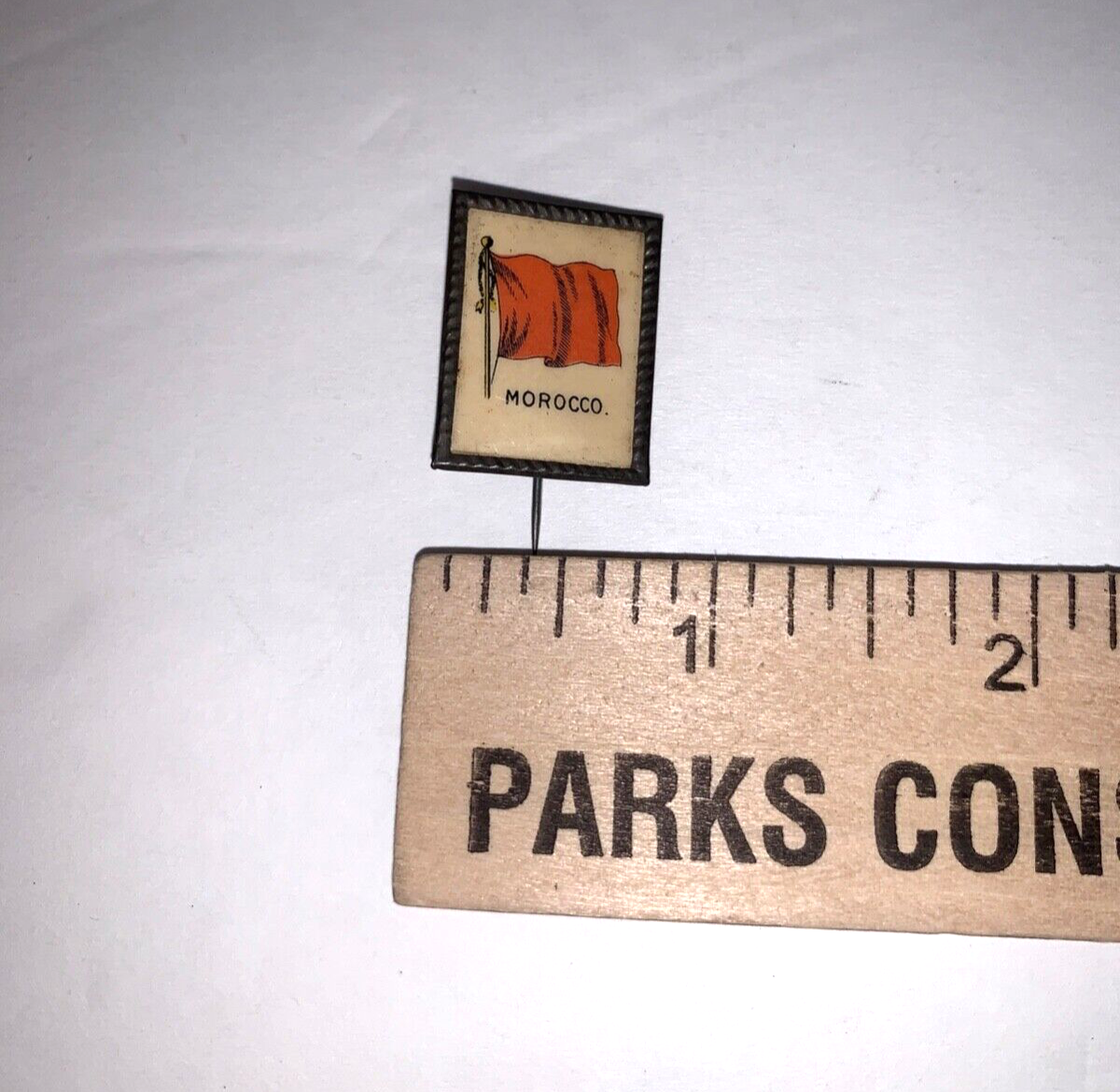 Vintage Java Coffee Souvenir Country Flag (Morocco) Pinback