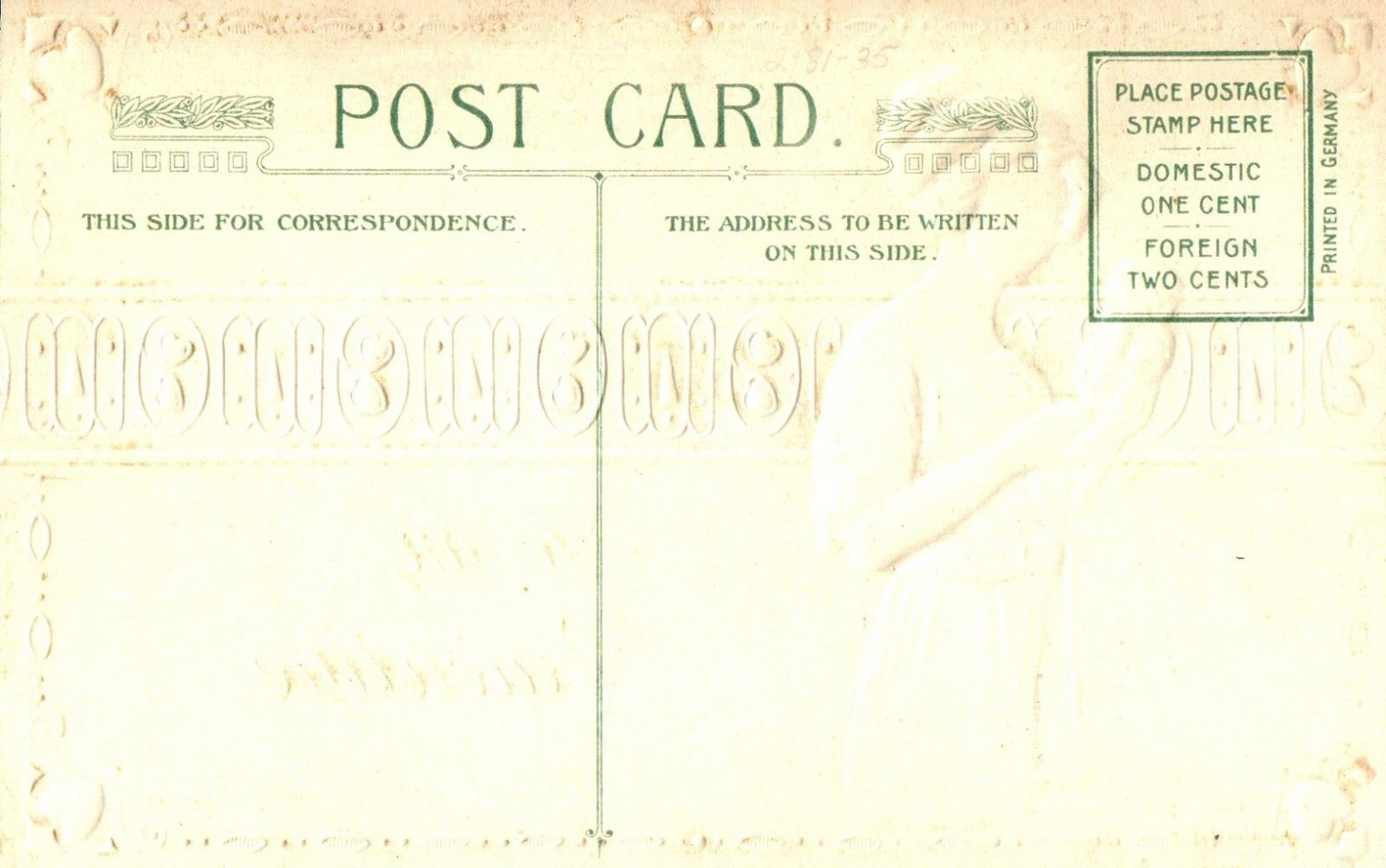 To My Valentine Artist Signed John Winsch Embossed Valentines Day Postcard