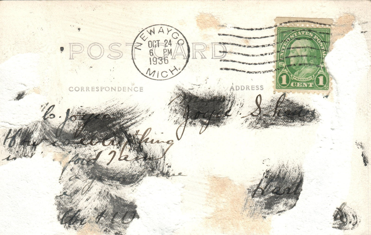 RPPC Real Photo Northwoods Deer Sault Ste Marie MI Mich Michigan Postcard