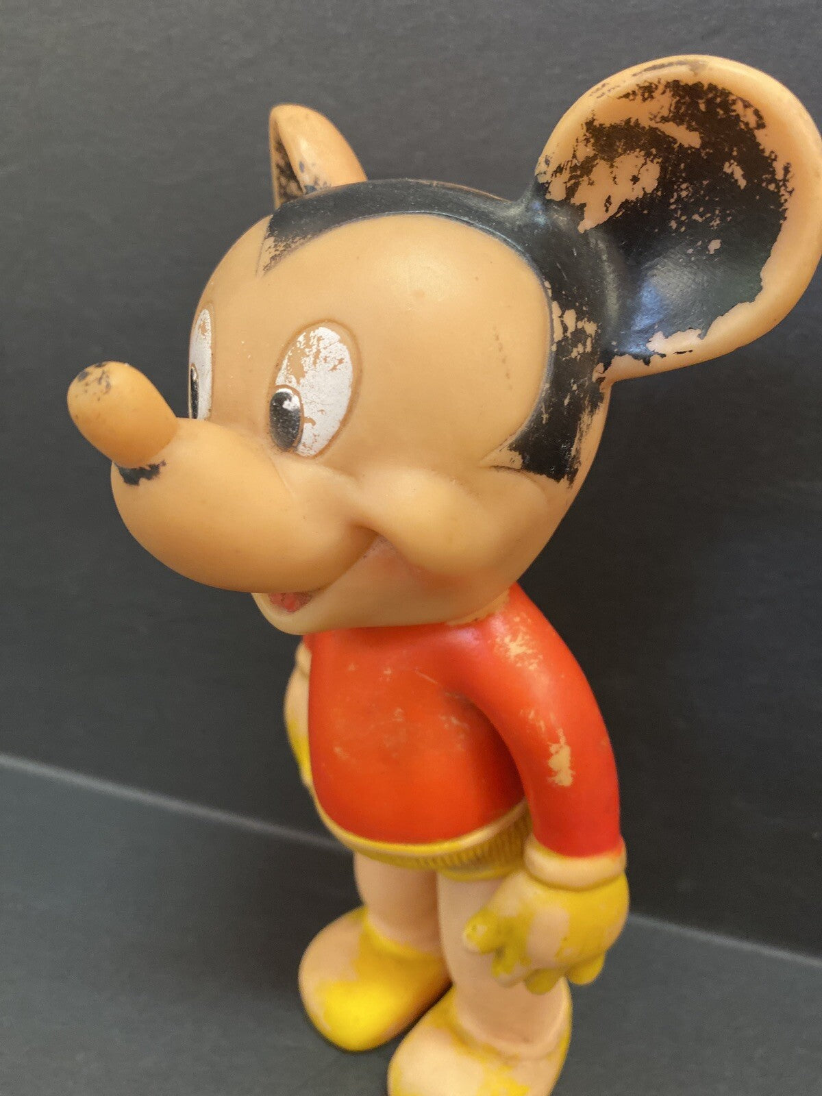 Vintage Mickey Mouse The Sun Rubber Company Toy Walt Disney Productions  8"