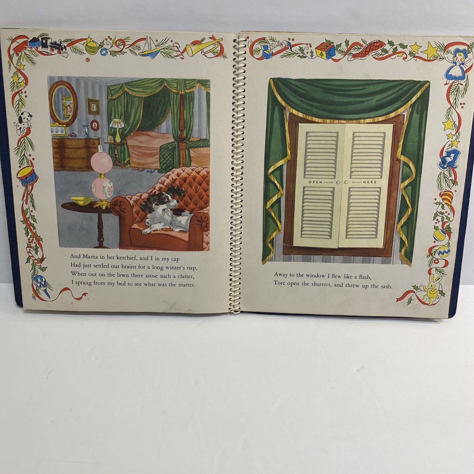 RARE VTG 1944 The Night Before Christmas Animated By Meg Wohlberg Pop Ups USA