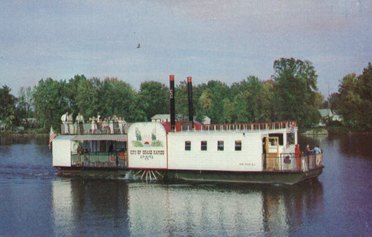 The River Boat City of Grand Rapids Grand Rapids GR Michigan MI Mich Postcard 