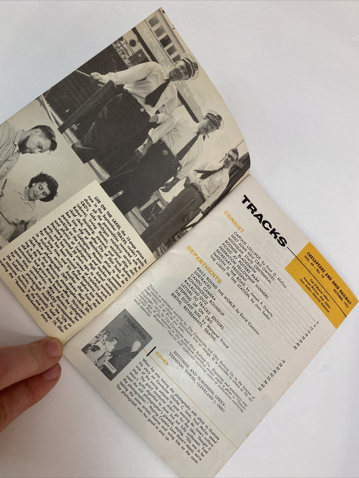 October 1955 TRACKS MAGAZINE CHESAPEAKE & OHIO RAILROAD RR TRAINS  