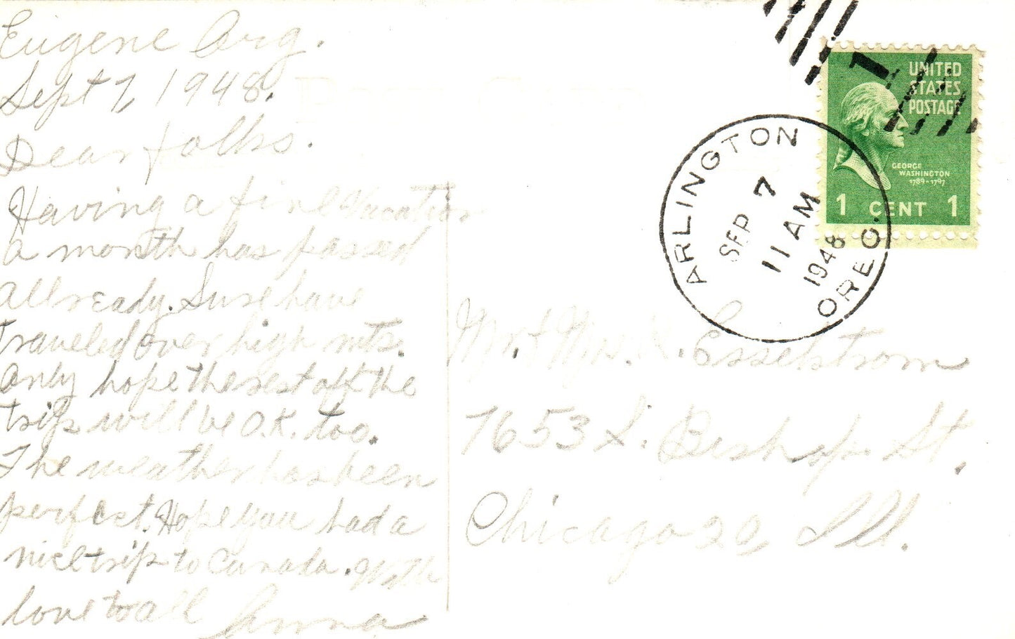 RRPC Base of Living Redwood Tree Once Burned Out Oregon OR Postcard