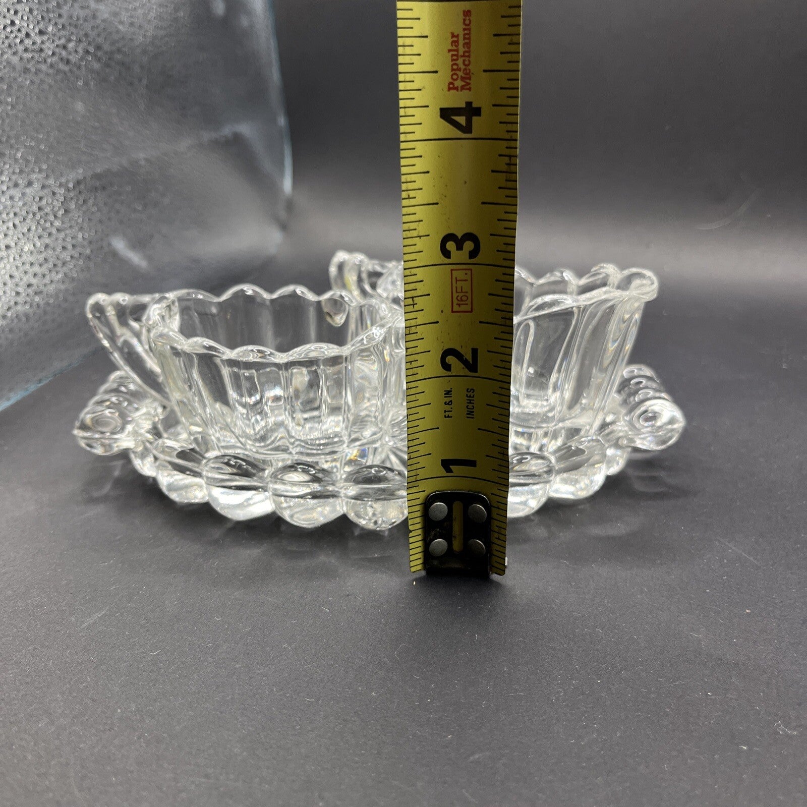 Heisey Glass Co Antique Cream & Sugar With Tray.