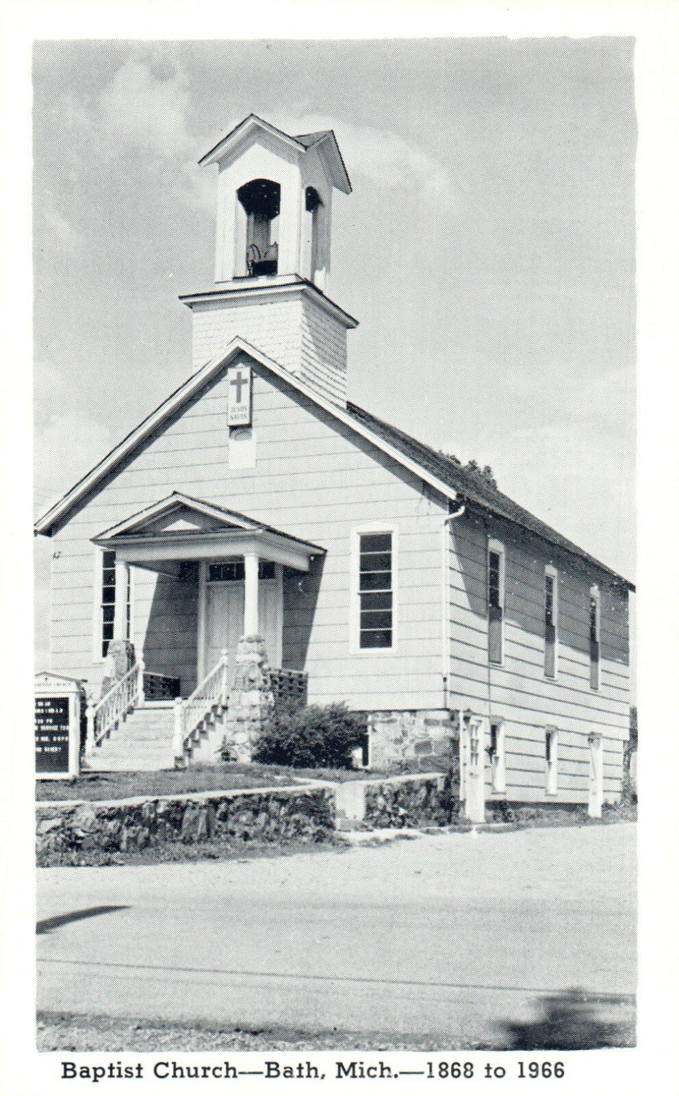 Baptist Church, Bath Michigan Mich MI Postcard
