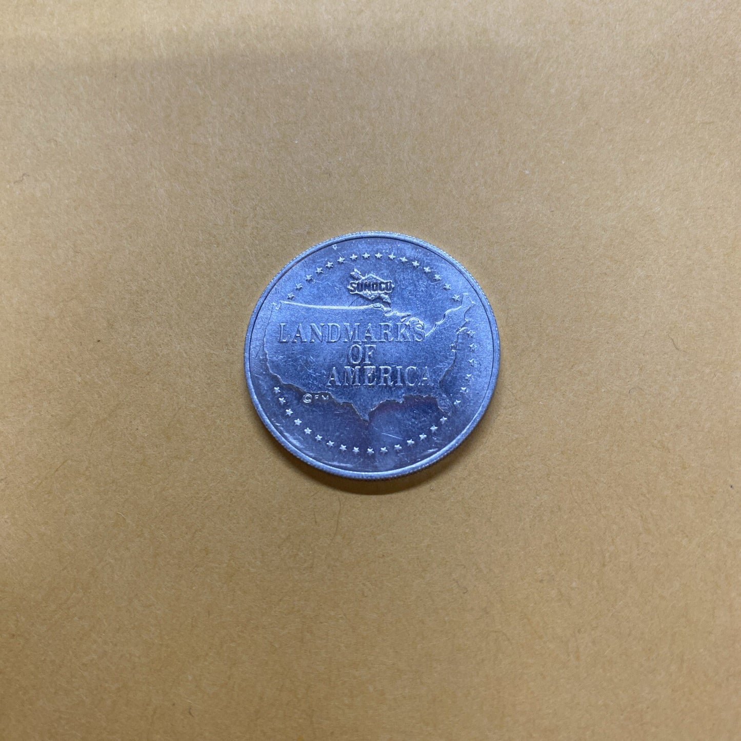 Vintage Cape Kennedy FL Sunoco Oil Commemorative Token Landmarks of America Line