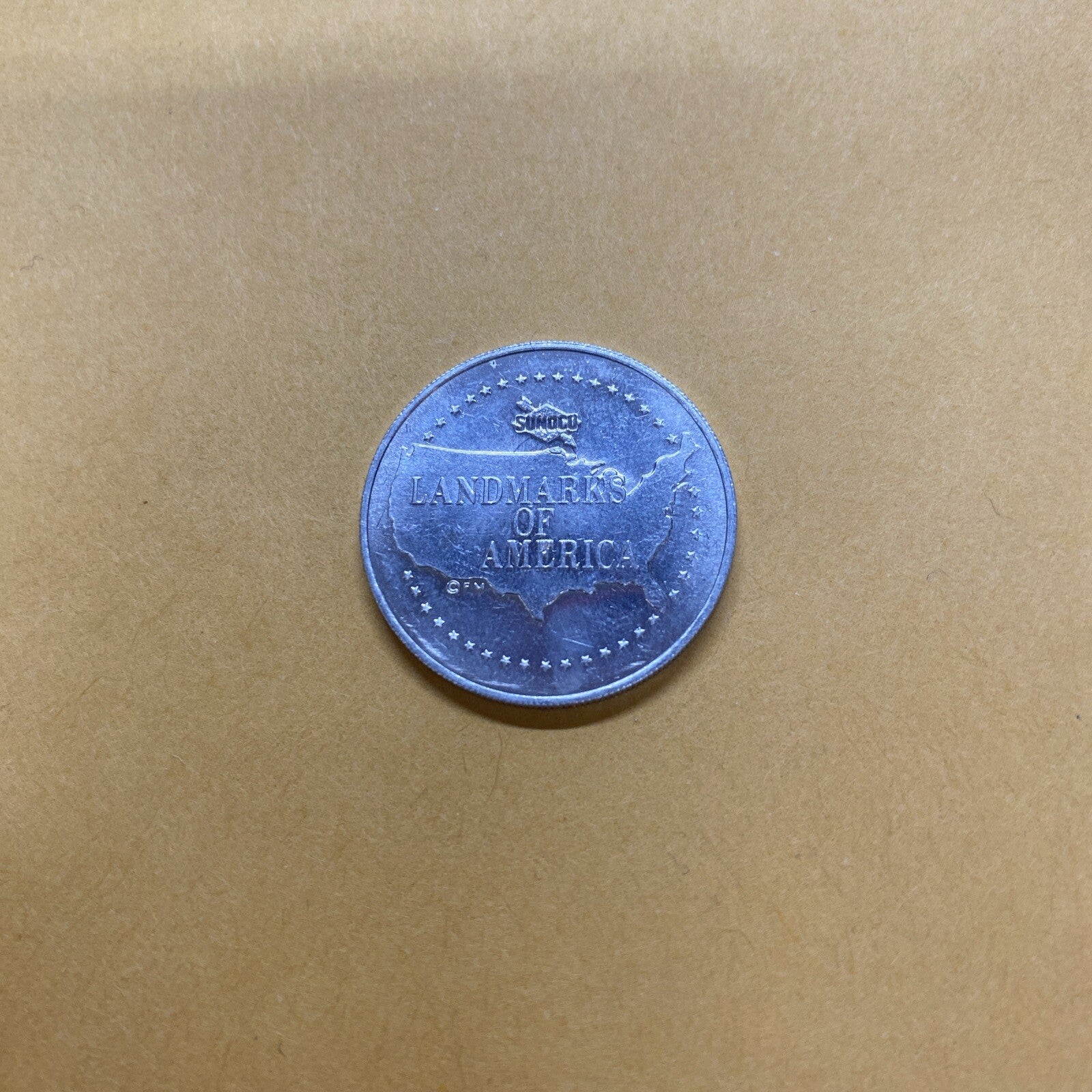 Vintage Cape Kennedy FL Sunoco Oil Commemorative Token Landmarks of America Line