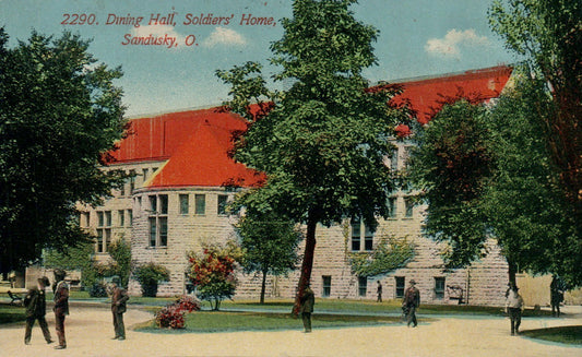 2290 Dining Hall Soldiers Home Sandusky Ohio OH Military Postcard