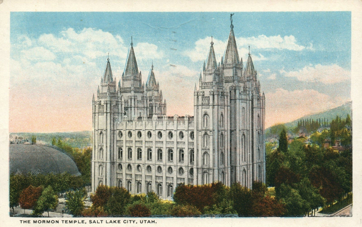 The Mormon Temple Salt Lake City  UT Utah Postcard