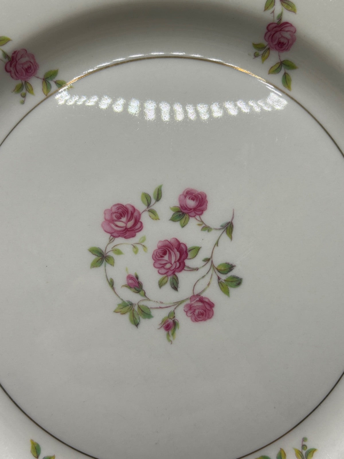Theodore Haviland Delaware 10.5 inch Dinner Plate Pink Roses New York