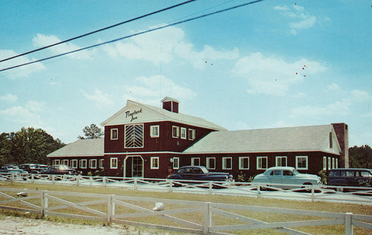 Pine Brook Inn and Motel Hotel The Red Barn Bacon Georgia GA Old cars Postcard