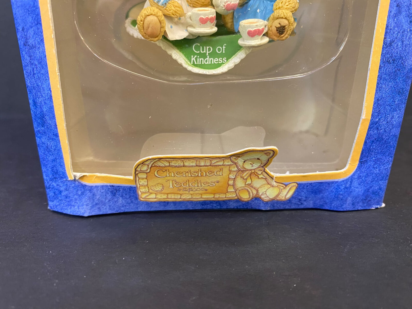 Enesco Cherished Teddies Collection Teddy Bear With Teacup Vintage Ornament