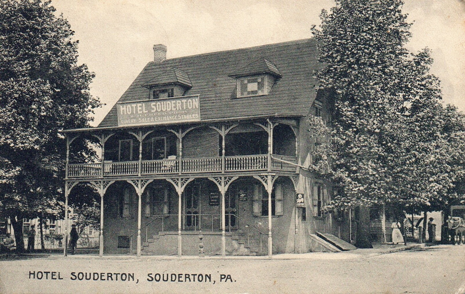 Hotel Souderton in Souderton Pennsylvania PA Postcard