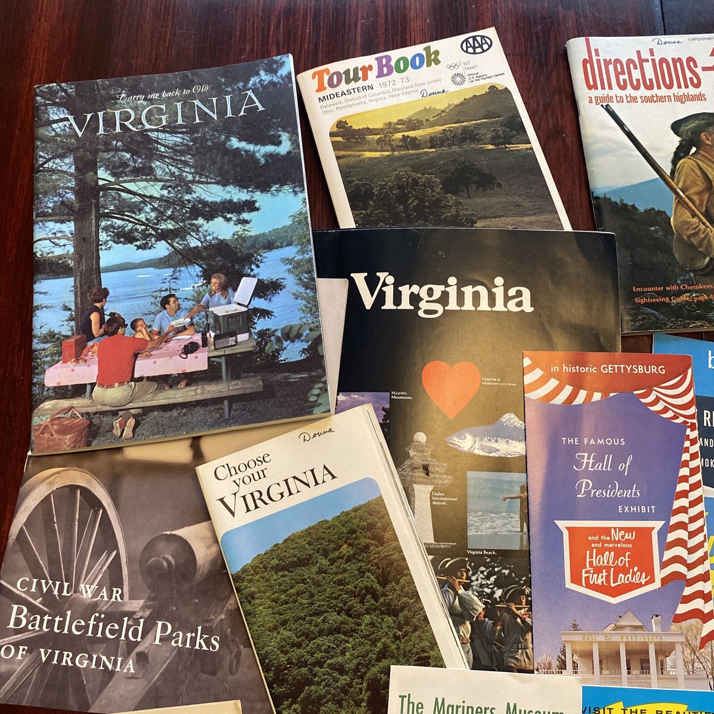 Lot Tourist Tourism Brochures Guides Williamsburg VA Virginia Smokey mountains