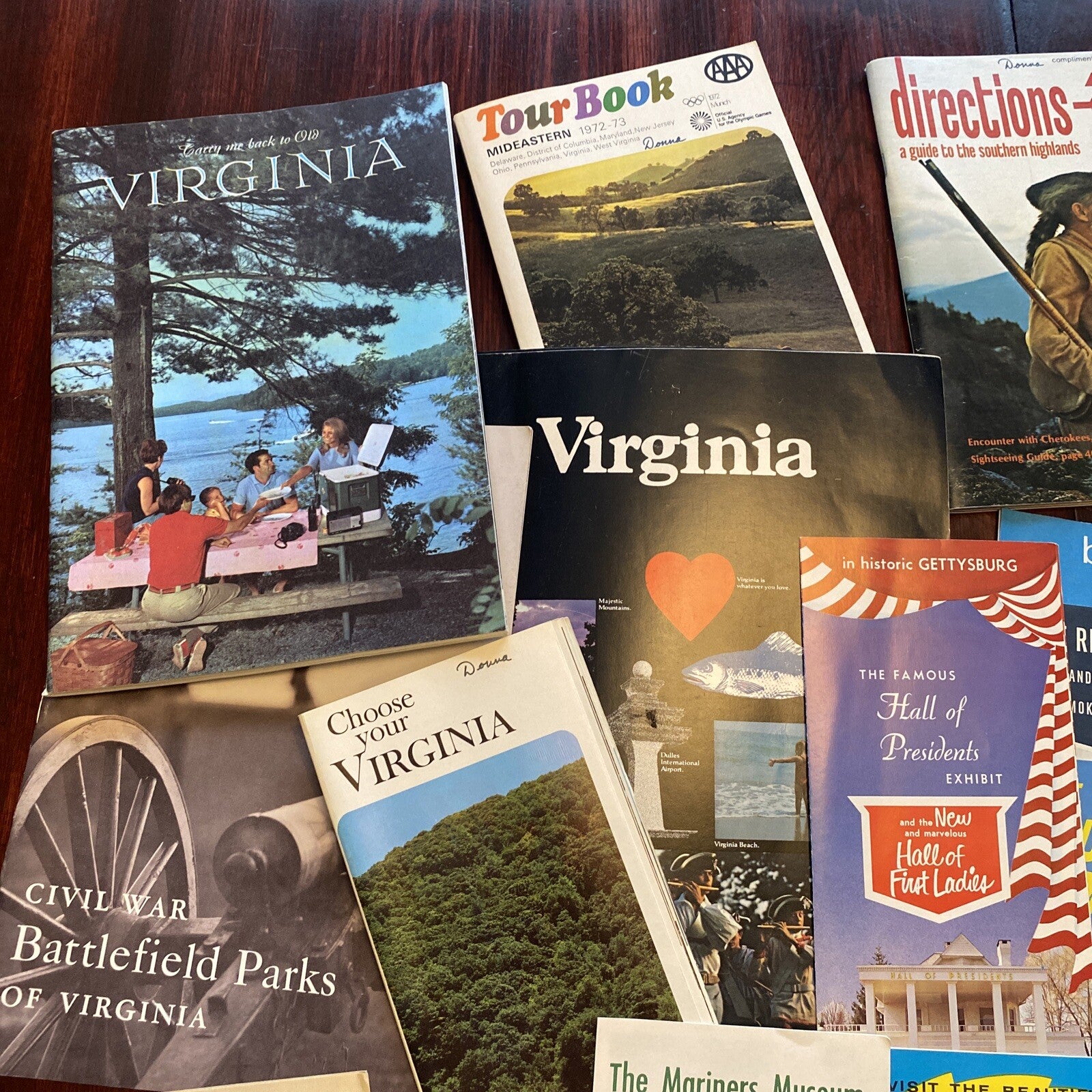 Lot Tourist Tourism Brochures Guides Williamsburg VA Virginia Smokey mountains