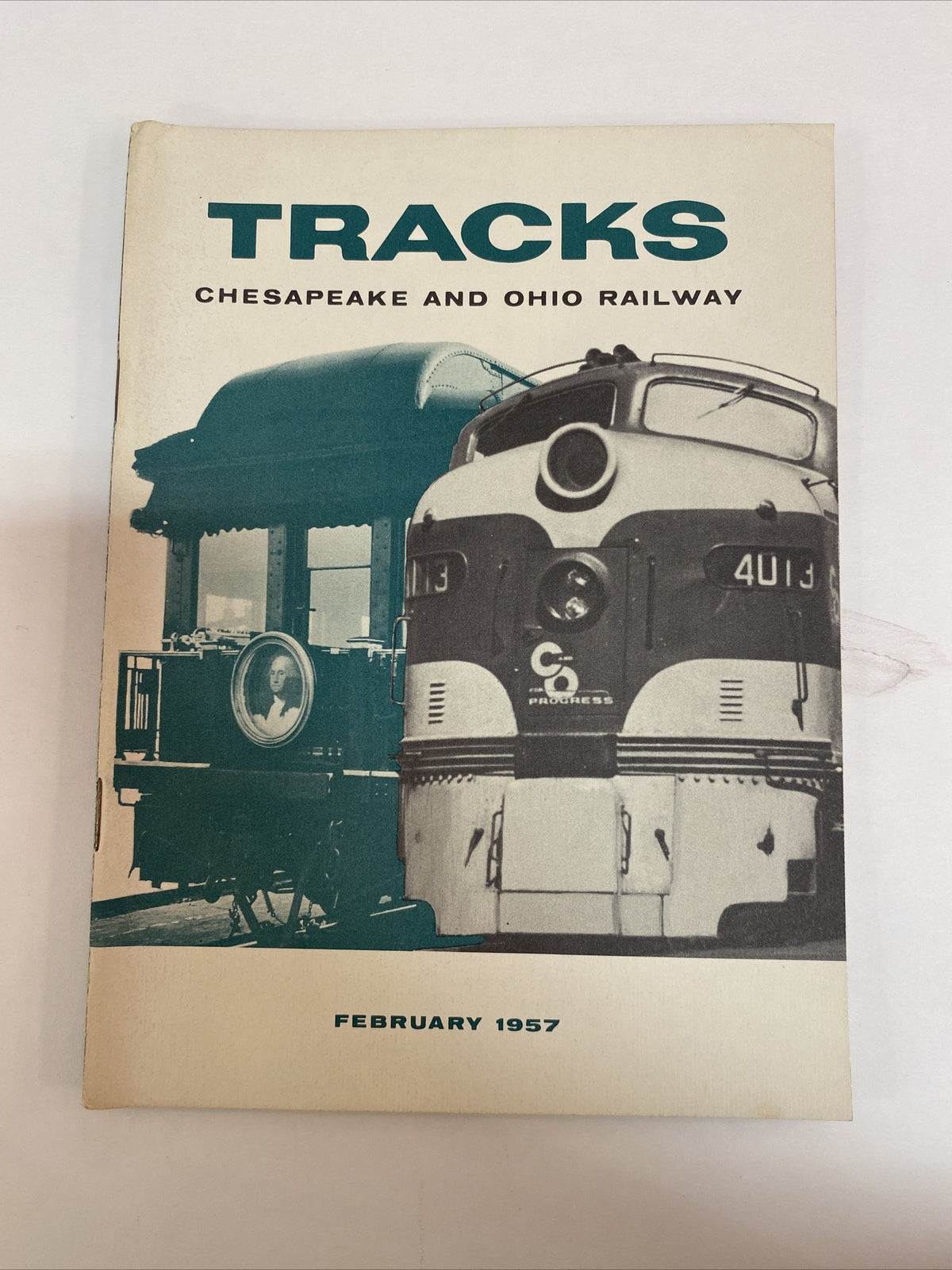February 1957 TRACKS MAGAZINE CHESAPEAKE & OHIO RAILROAD RR TRAINS  