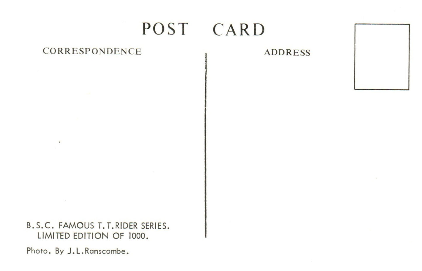 J. Surtees 350 cc. M.V. 1959 Motorbike Motorcycle Postcard