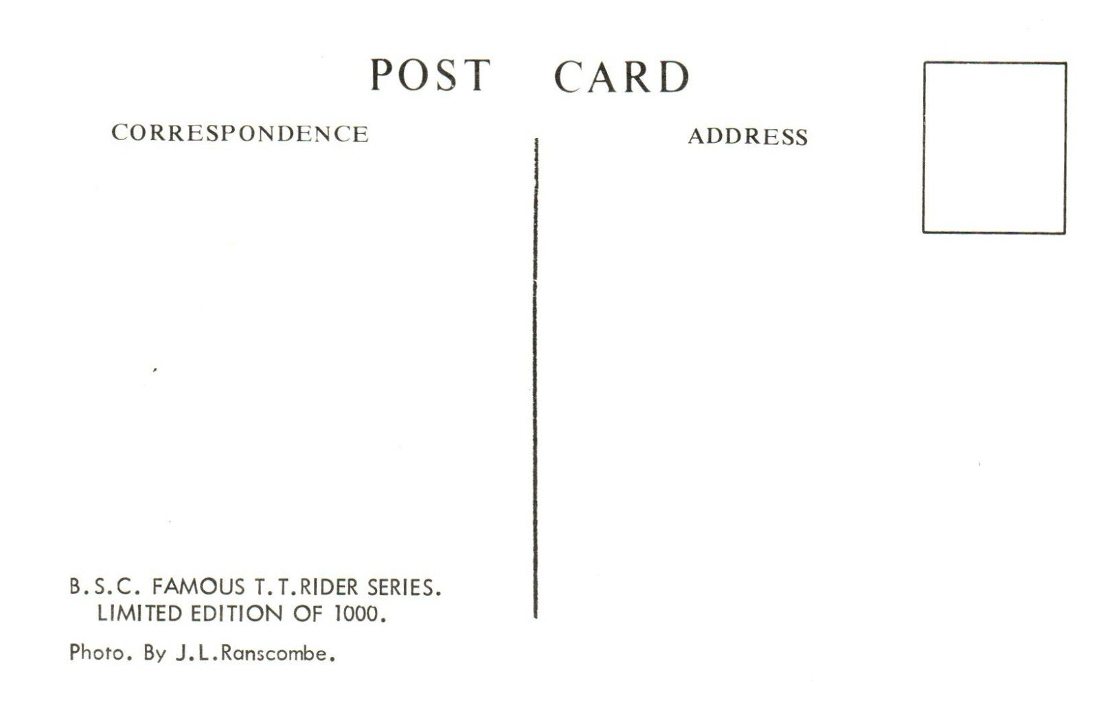 J. Surtees 350 cc. M.V. 1959 Motorbike Motorcycle Postcard