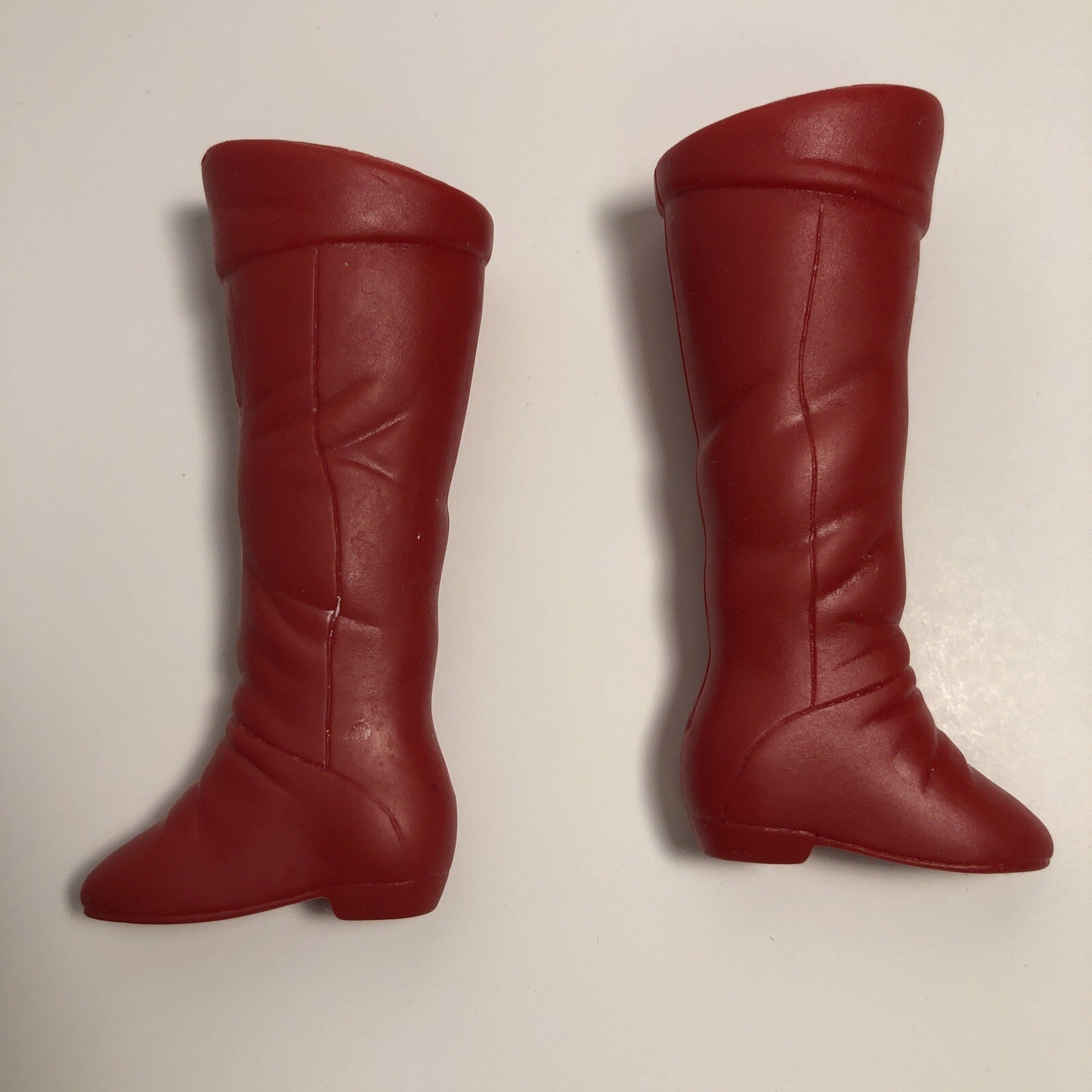 Barbie Doll Size Red Boots Shoes #01 (Doll not included)