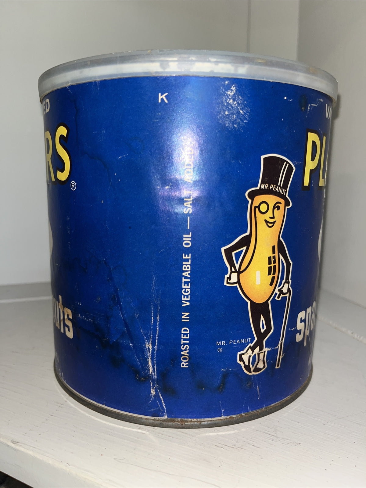 Vintage PLANTERS REDSKIN SPANISH PEANUTS 3lb. NEVER OPENED But Empty RARE