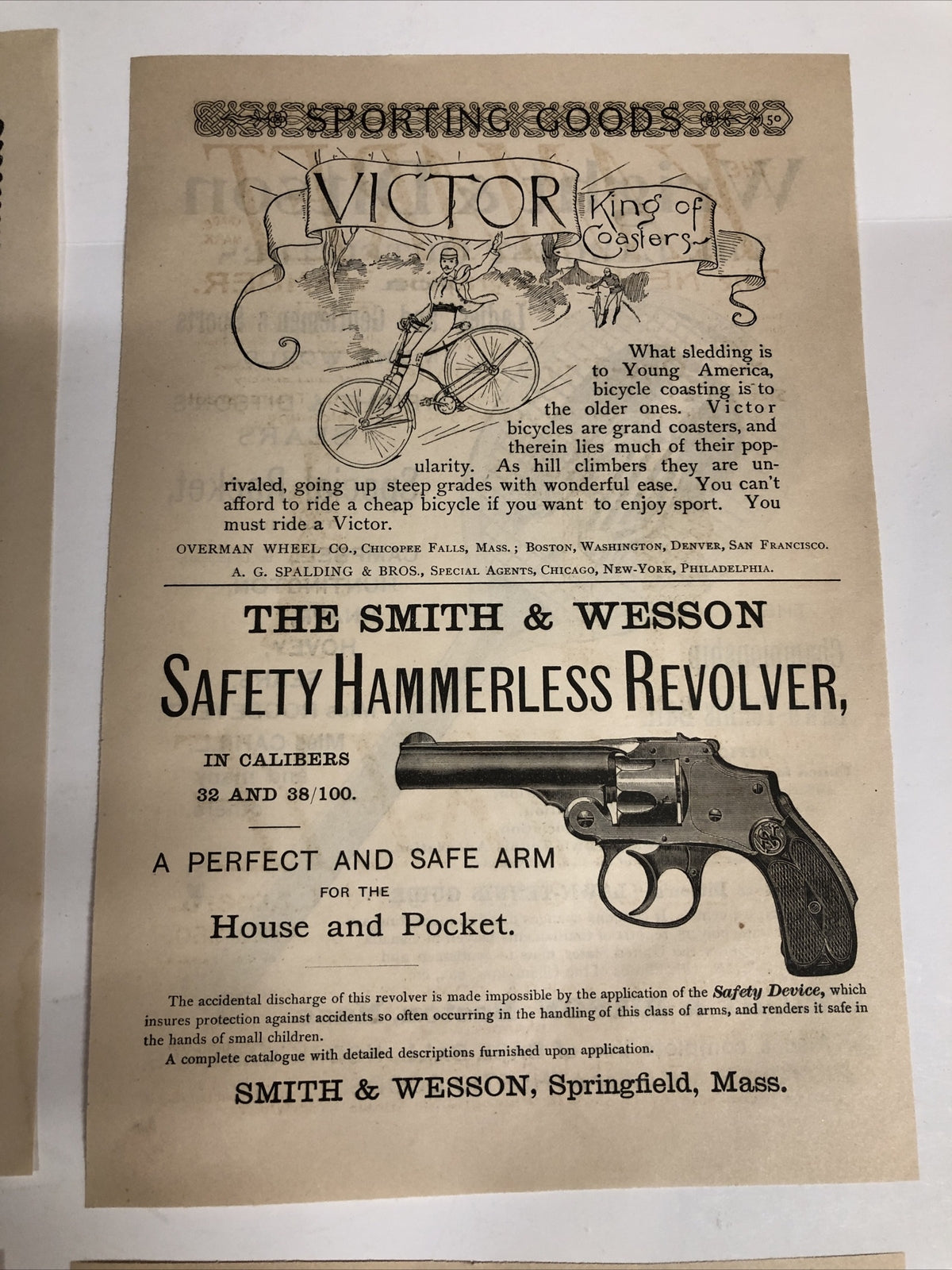 1891 Harpers Magazine Advertisements Ads Bicycles Set of 4