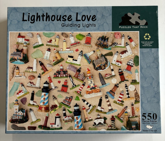 Lighthouse Love Guiding Lights Puzzles That Rock Brand 550 Piece 18" x 24"