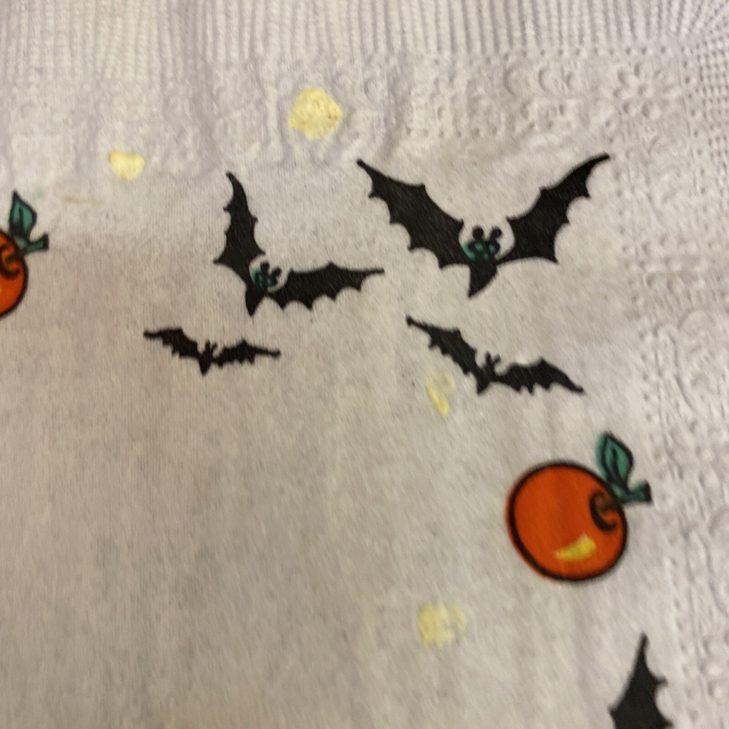 Vintage HALLOWEEN White PAPER NAPKIN Lot of 4 JackOLanter, Cats, Bats, Owls