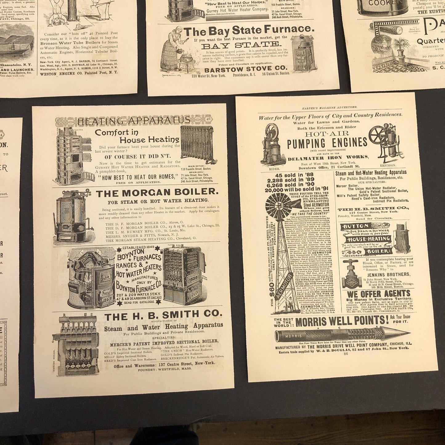 Radiators Stoves Heaters - 9 pages - 1891 Harpers Magazine Advertisements Ads