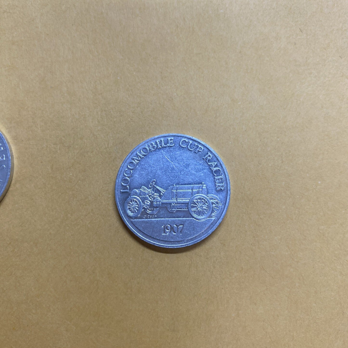 Sunoco 1907 Locomobile Cup Racer Oil Commemorative Token Antique Car Coin Series