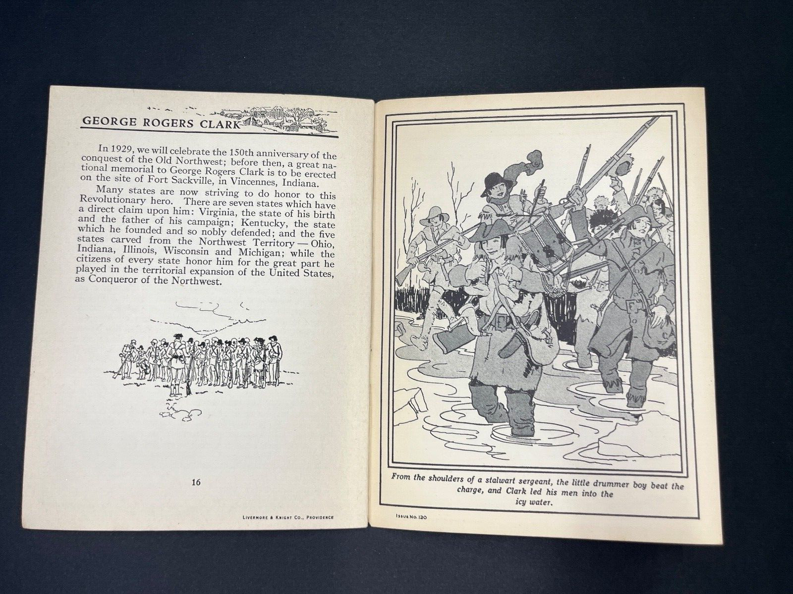 Vintage "George Rogers Clark" John Hancock Life Insurance Ad Book