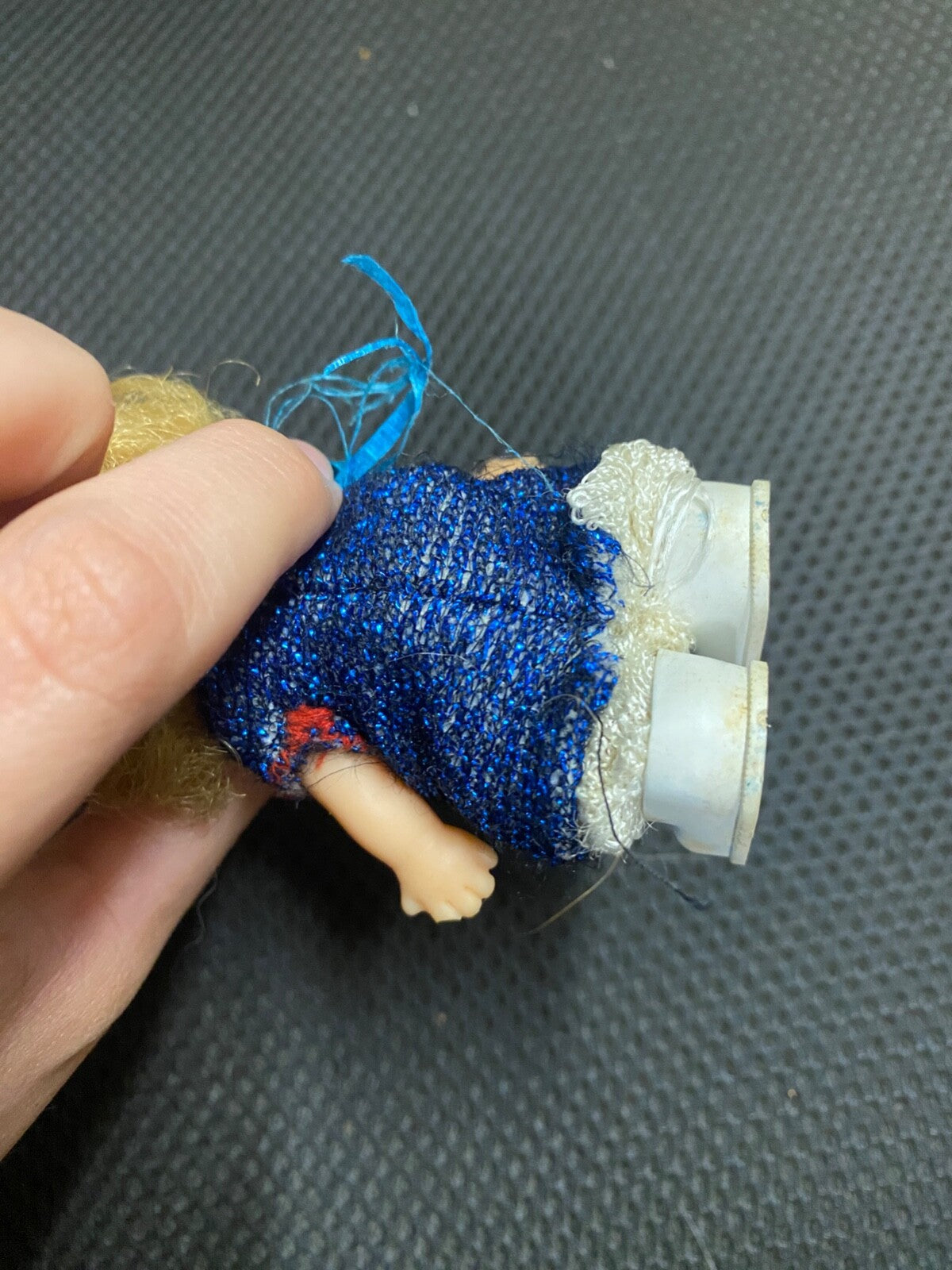 Vintage 1965 Pee Wee Doll U.D. Co Inc. W/ Blue Dress Shoes & Socks