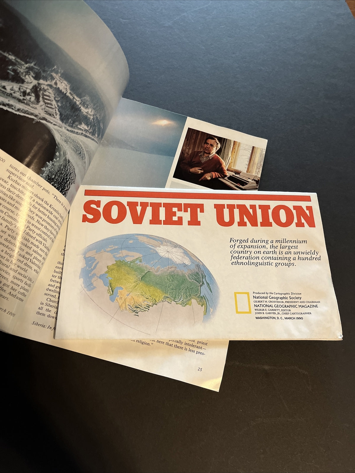 March 1990 National Geographic Magazine "Siberia In from the Gold" 