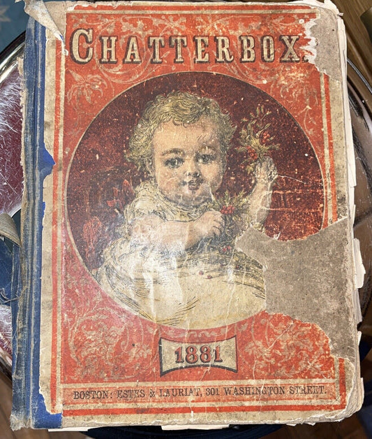 Chatterbox - 1881, Illustrated Children's Story Book - Hardcover 