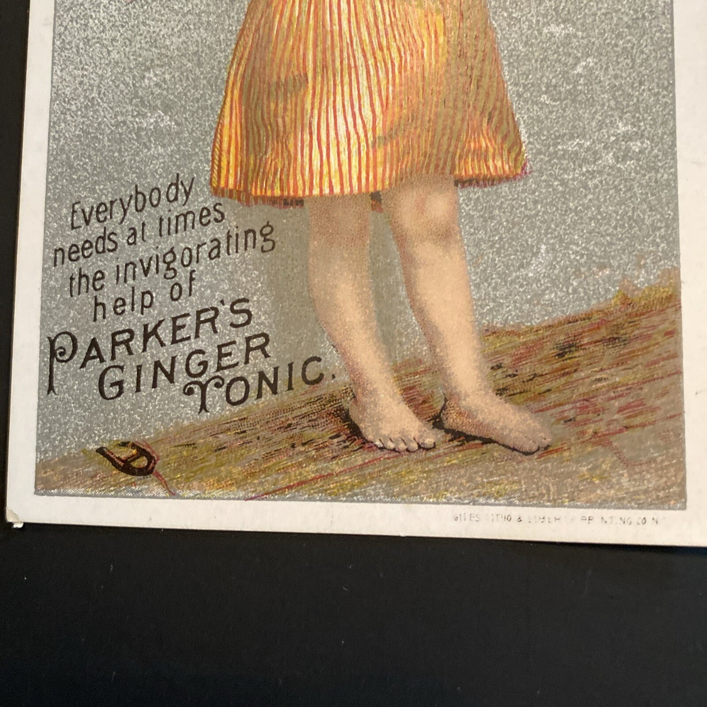 Parker's Ginger Tonic New York Hair Balm Trading Trade Card Advertising
