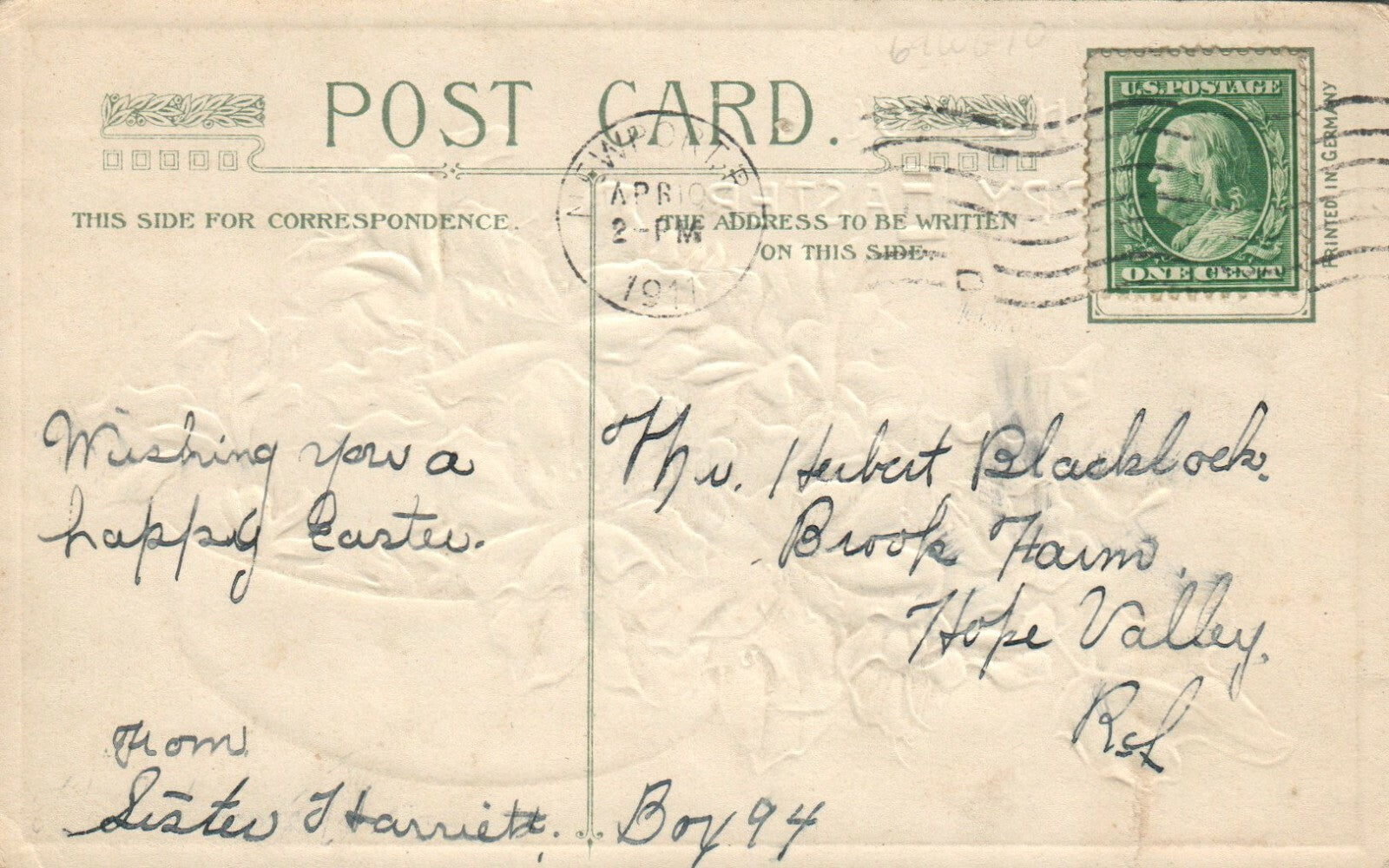  John Winsch  Lily Flowers in Bowl Series Vintage Postcard