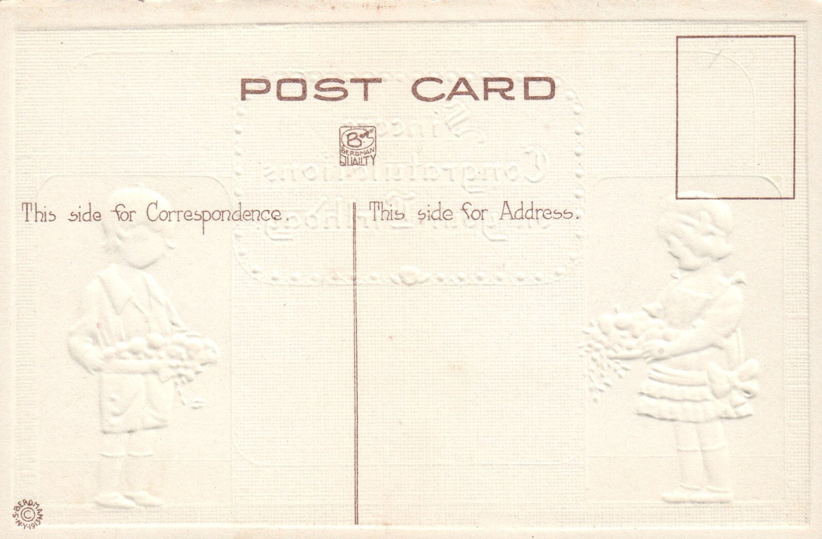 S. Bergman Series No. 8844 Sincere Congratulations on Your Birthday Vtg Postcard