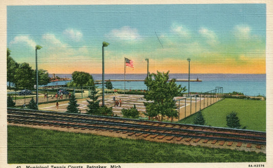  Petoskey Mich Michigan MI Municipal Tennis Court