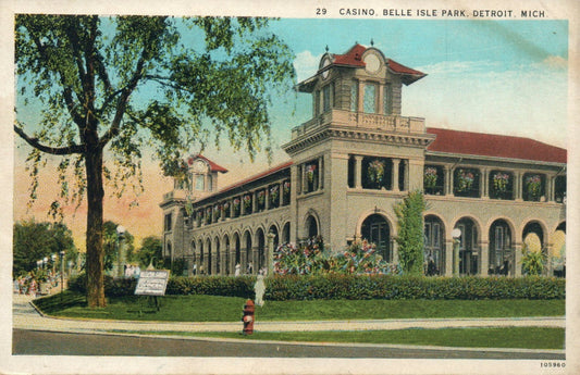 29 Casino Belle Isle Detroit  MI Michigan Postcard