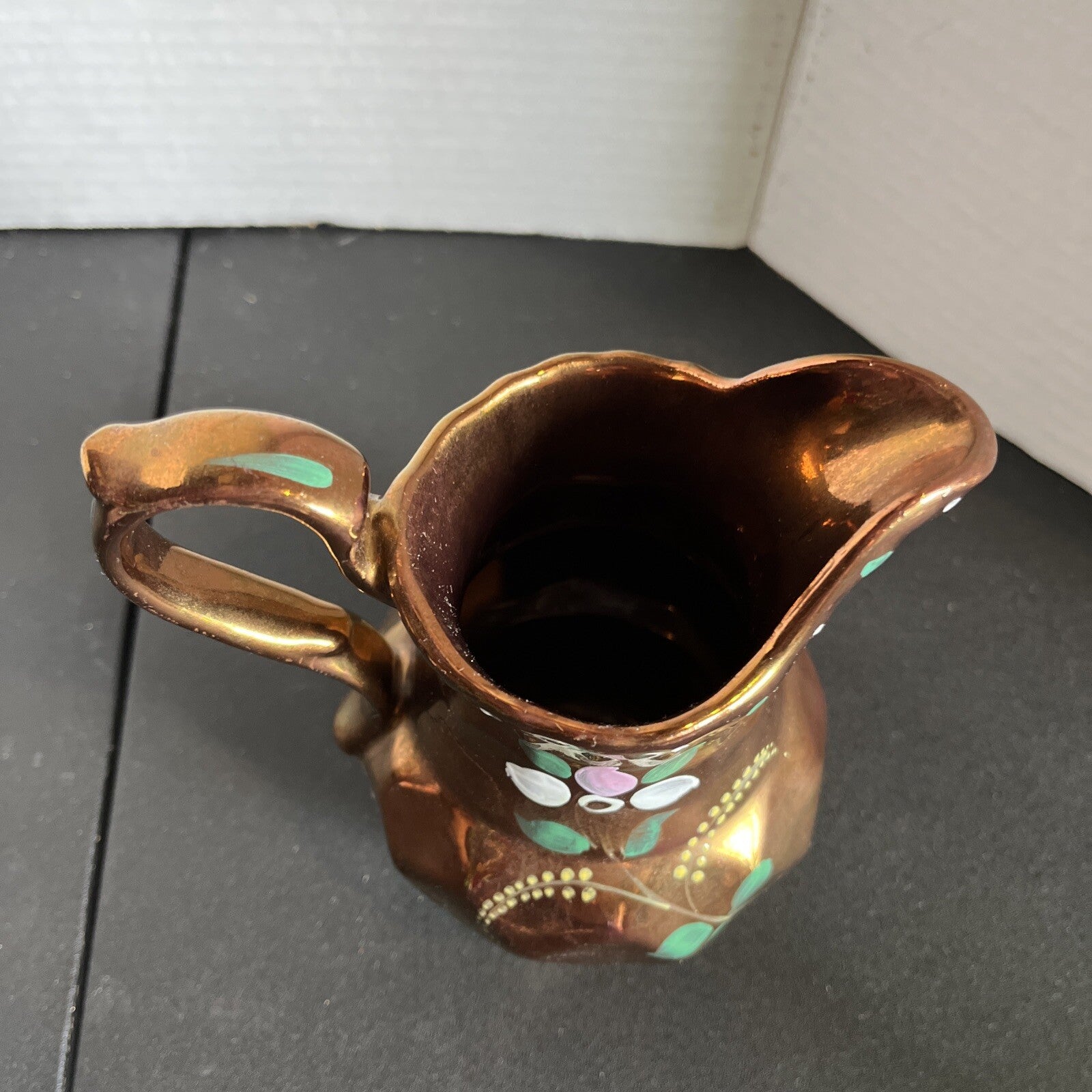 Copper Luster Pitcher by WADE - Made in England - Hand painted