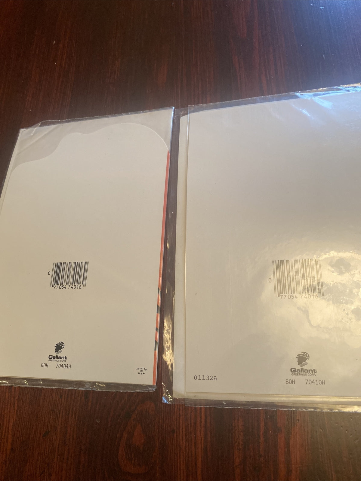 Lot of 2 Vintage Halloween Greeting Cards by Gallant Witch Pumpkin Bats