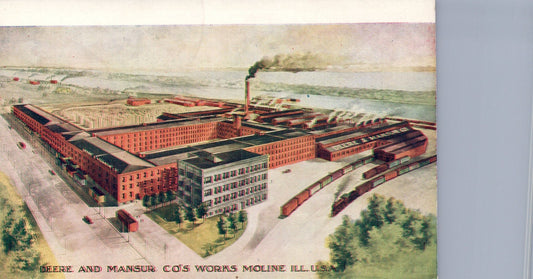 Deere and Mansur CO's works Moline ILL. US Vintage postcards