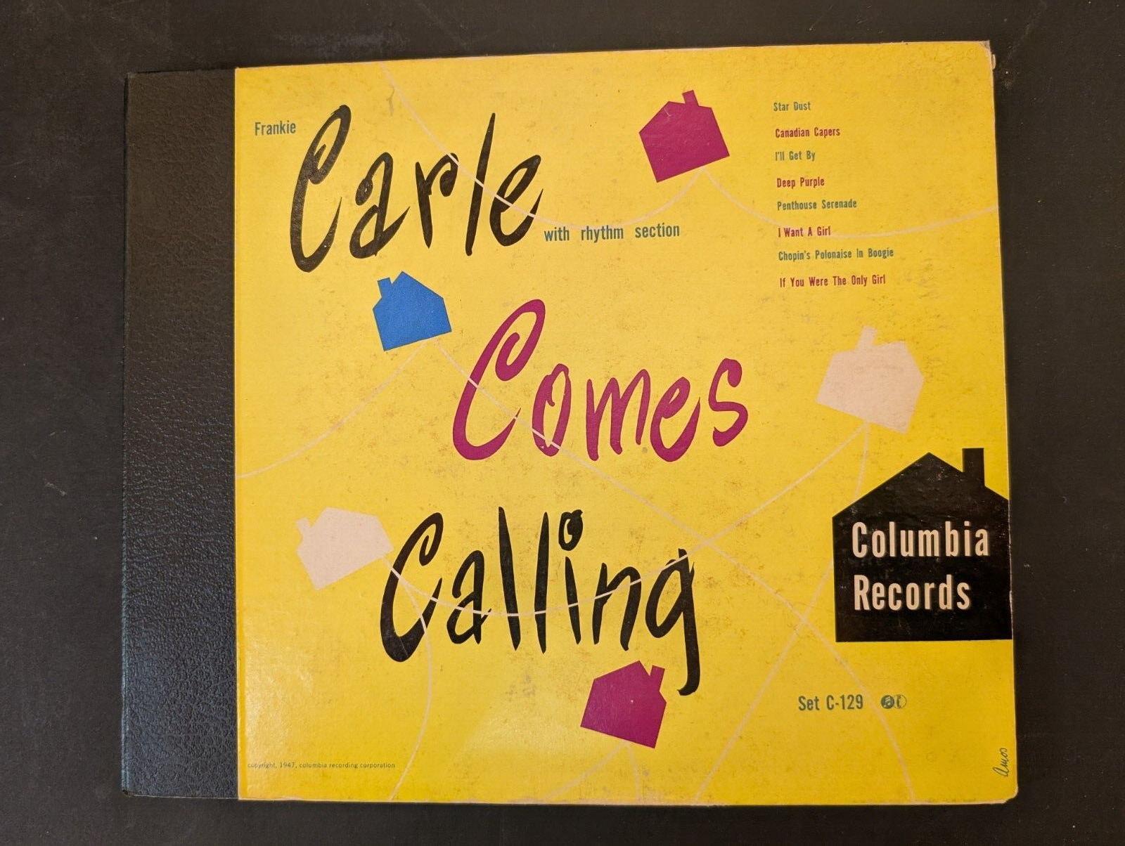 Carle Comes Calling Frankie Carle Four 78 RPM Record Album Set Columbia C-129