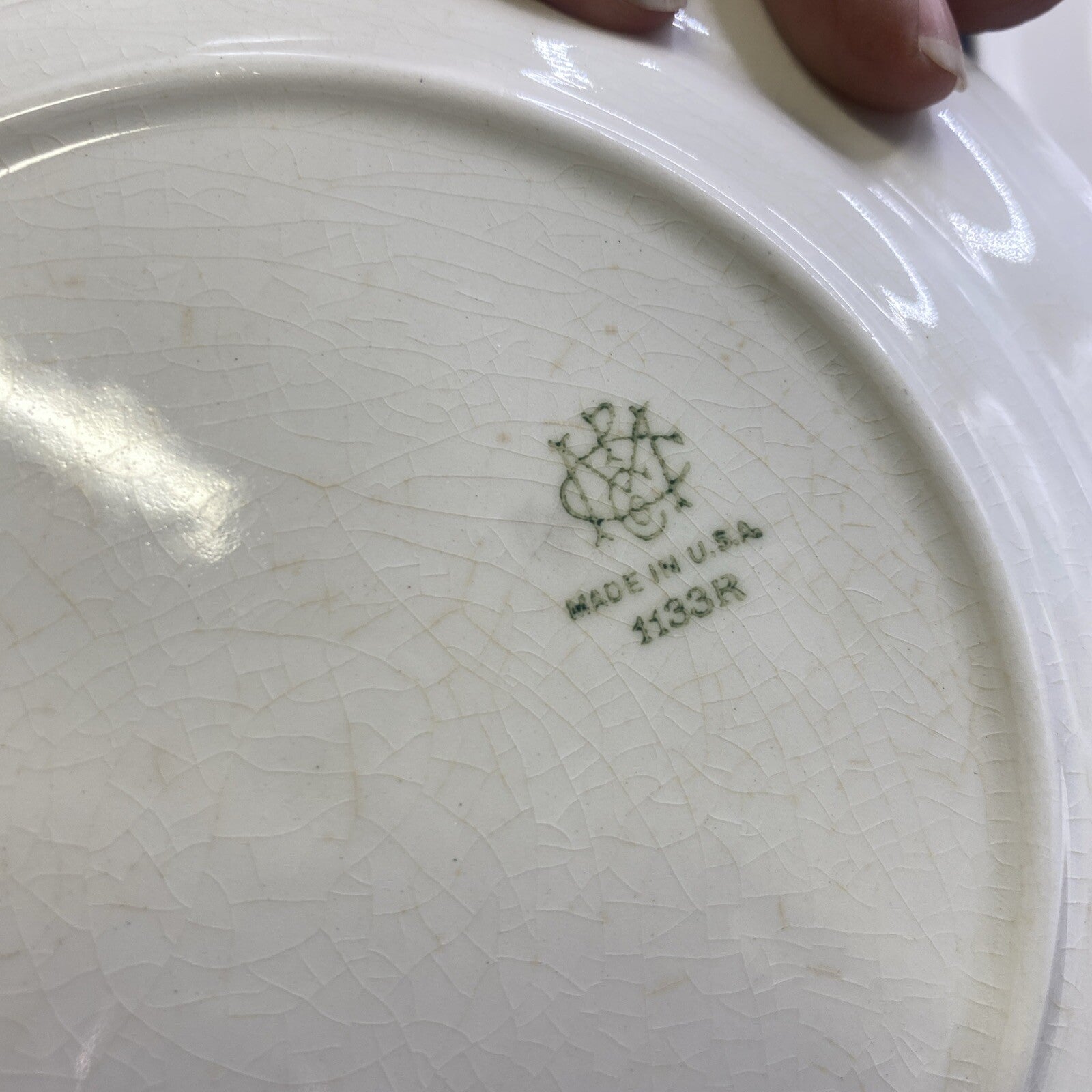 RARE Lot of 4 1930's Petalware Mount Clemens White Plates Salad Bread Desert